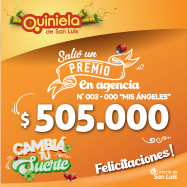 ¡Salió un premio de Quiniela en San Luis!